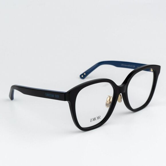 Dior Women's Glasses with Black Frame and Blue Accents - Picture 5 of 10